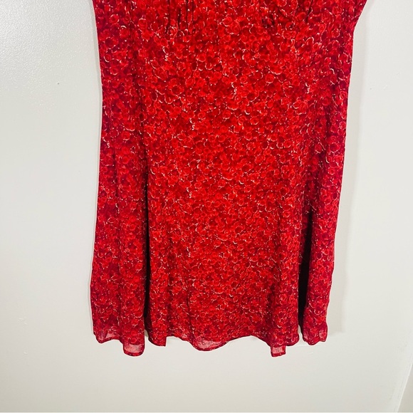 NWT Reformation Lula Mini Dress Red Floral Bohemian Preppy Coastal Party Size 10 - Picture 5 of 11